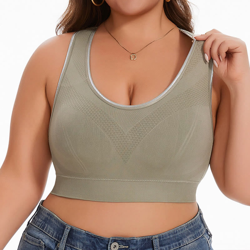 Seamless Breathable Sports Yoga Wireless Bra - image 0