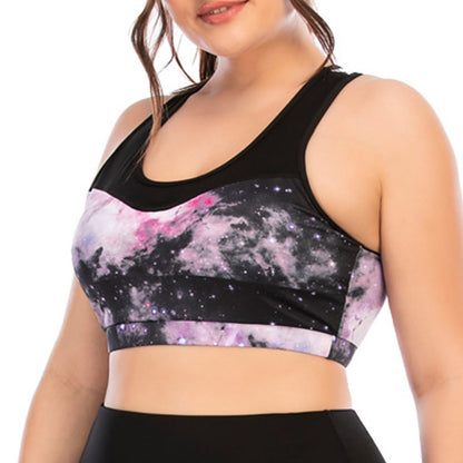 Starry Sky Pattern Yoga Sports Bra - image 1