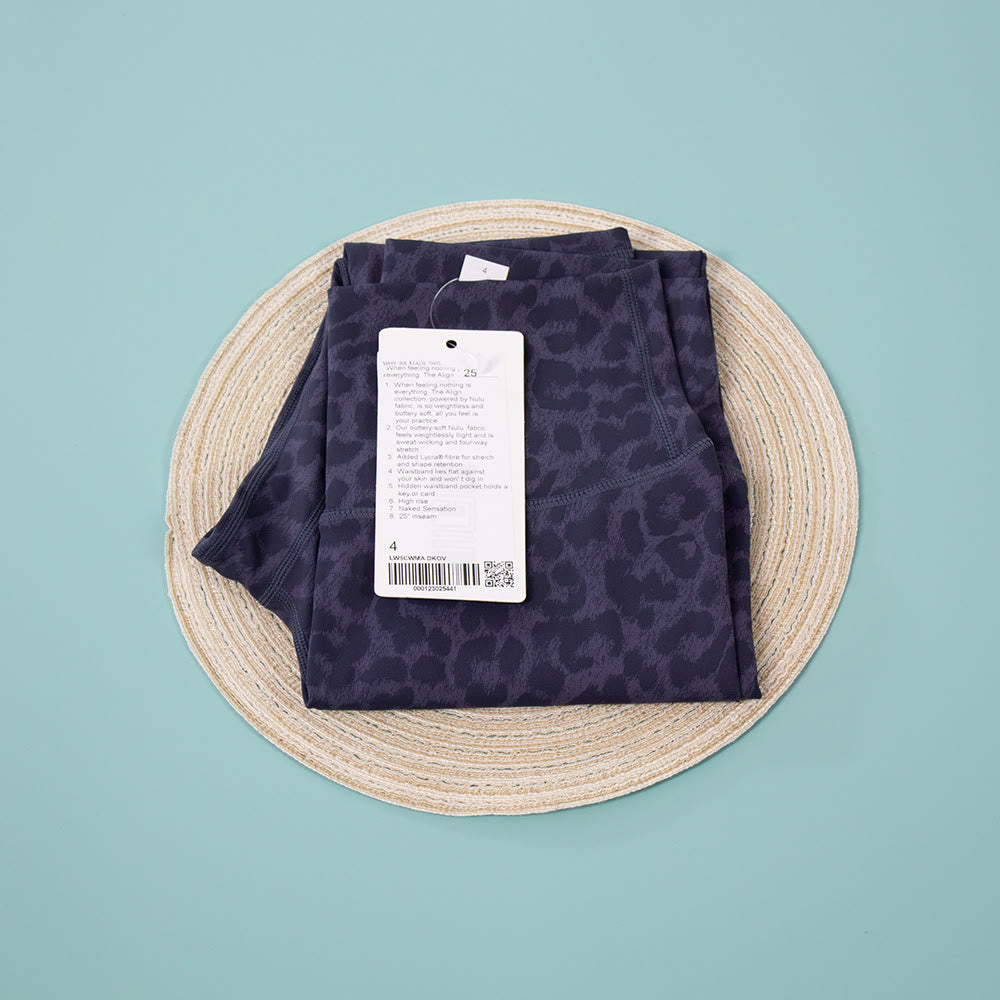 High Waist Fitness Yoga Leopard Legging - Dark Blue - 3XL - image 11