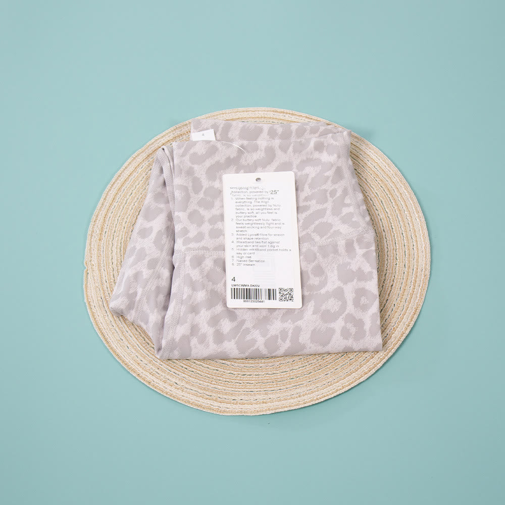 High Waist Fitness Yoga Leopard Legging - White - 3XL - image 9