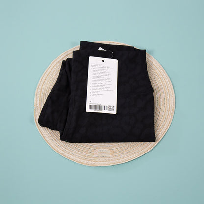 High Waist Fitness Yoga Leopard Legging - Black - 3XL - image 10