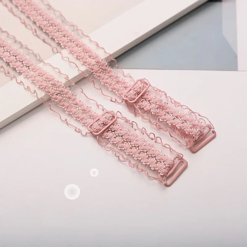 Sexy Adjustable Lace  Bra Strap(6 Pairs) - Pink - image 6