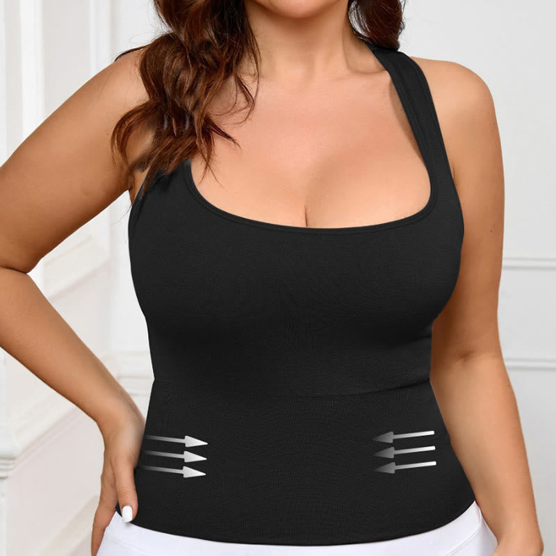 Back Hollow Fitness Yoga Vest - Black - 3XL - image 2