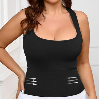 Back Hollow Fitness Yoga Vest - Black - 3XL - image 2