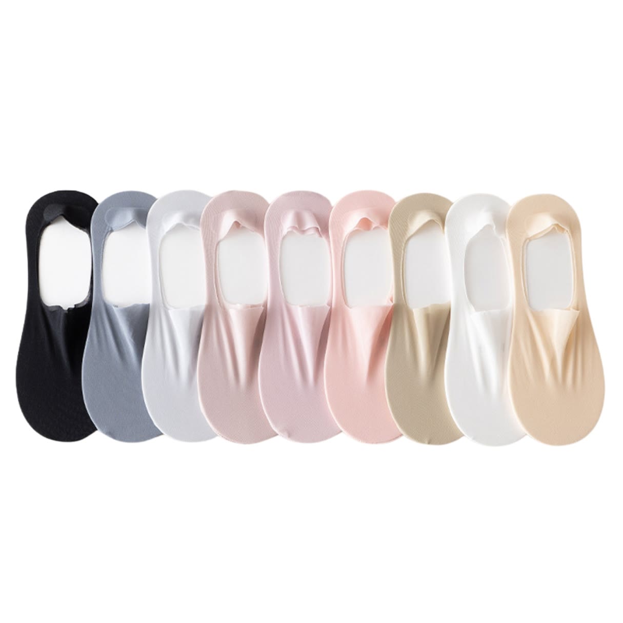 Ice Silk No Show Socks(5 Pairs) - Multicolor - EU35-38(US5-7) - image 13