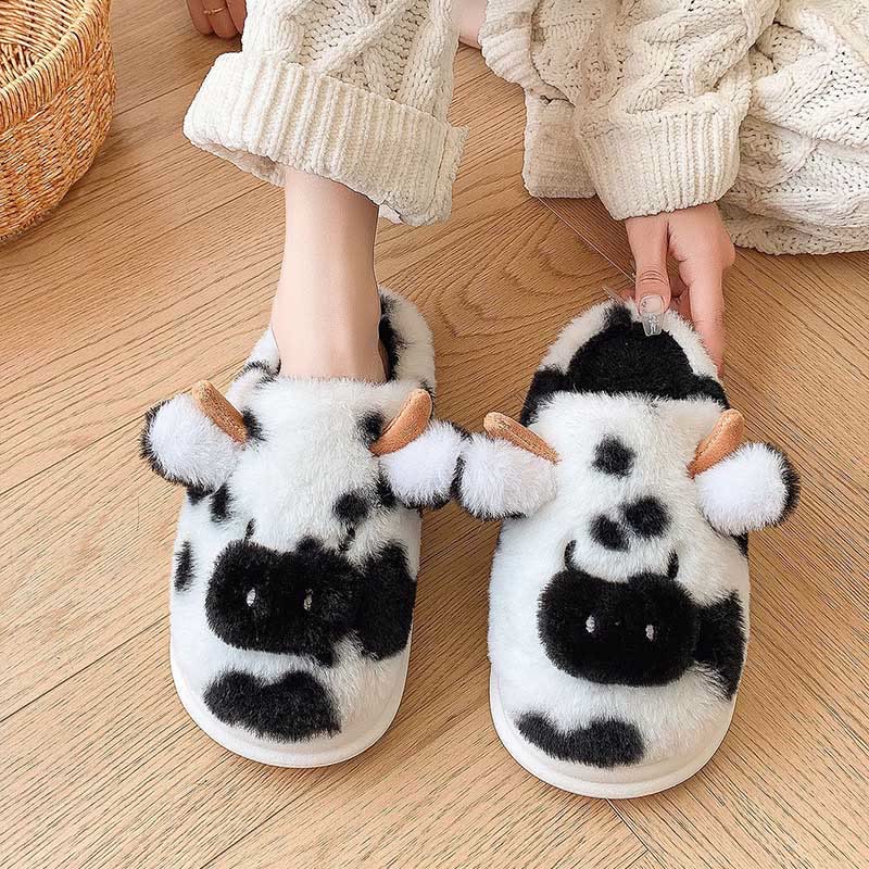 Plus Size Plush Cow Slippers - image 3