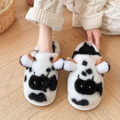Plus Size Plush Cow Slippers - image 3