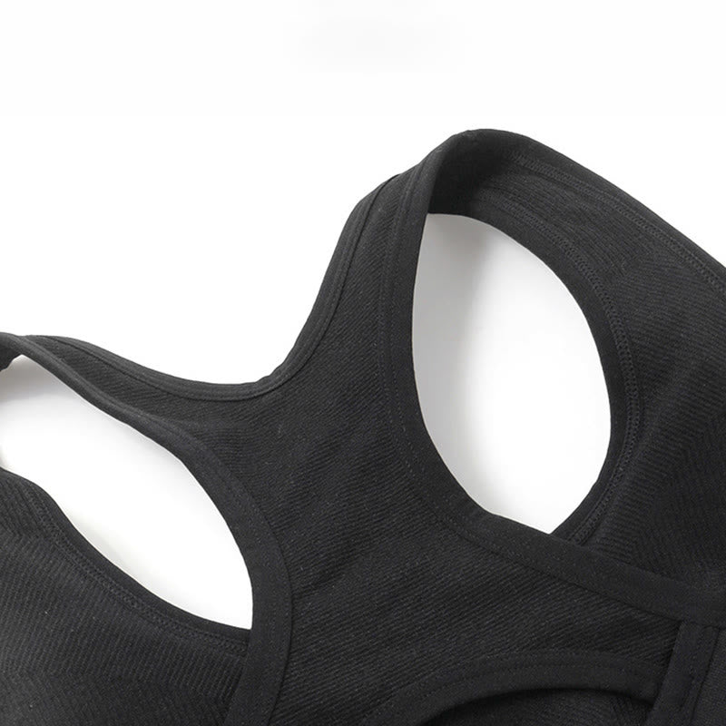 Plus Size Breathable Fitness Yoga Outer Wear Wireless Bra - image 2
