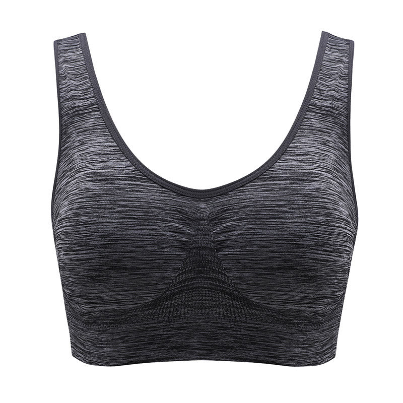 Plus Size Breathable Sports Wireless Bra  - Dark Grey - 5XL - image 7
