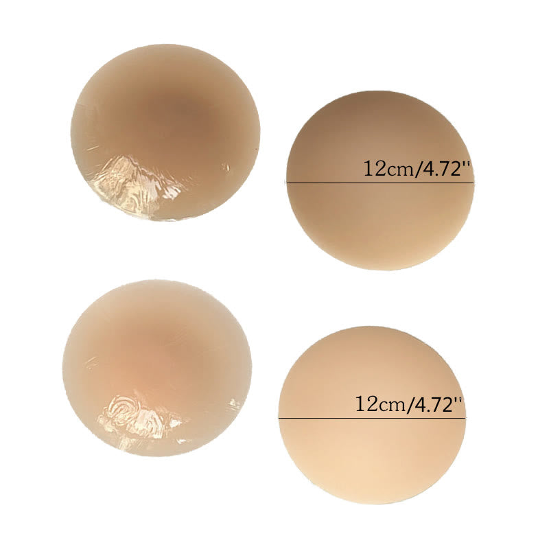 Thin Solid Silicone Nipple Cover(2 Pairs) - 4.72''-Champagne+Light Brown - image 16