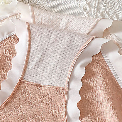 Plus Size High Waist Four Leaf Flower Panty(3 Packs)