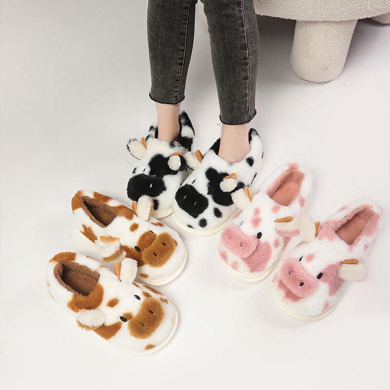 Plus Size Cartoon Cow Slippers - image 5
