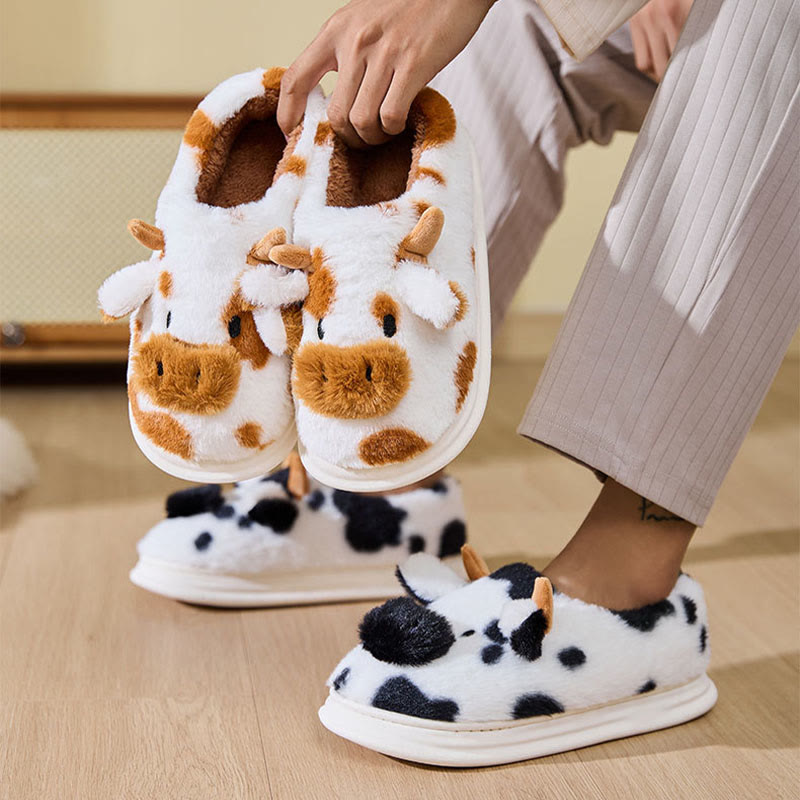 Plus Size Cartoon Cow Slippers - image 2