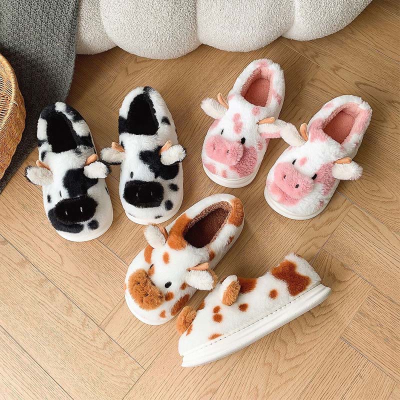 Plus Size Cartoon Cow Slippers - image 5