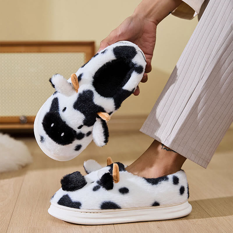 Plus Size Cartoon Cow Slippers - image 4