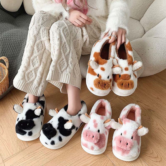 Plus Size Cartoon Cow Slippers - image 1