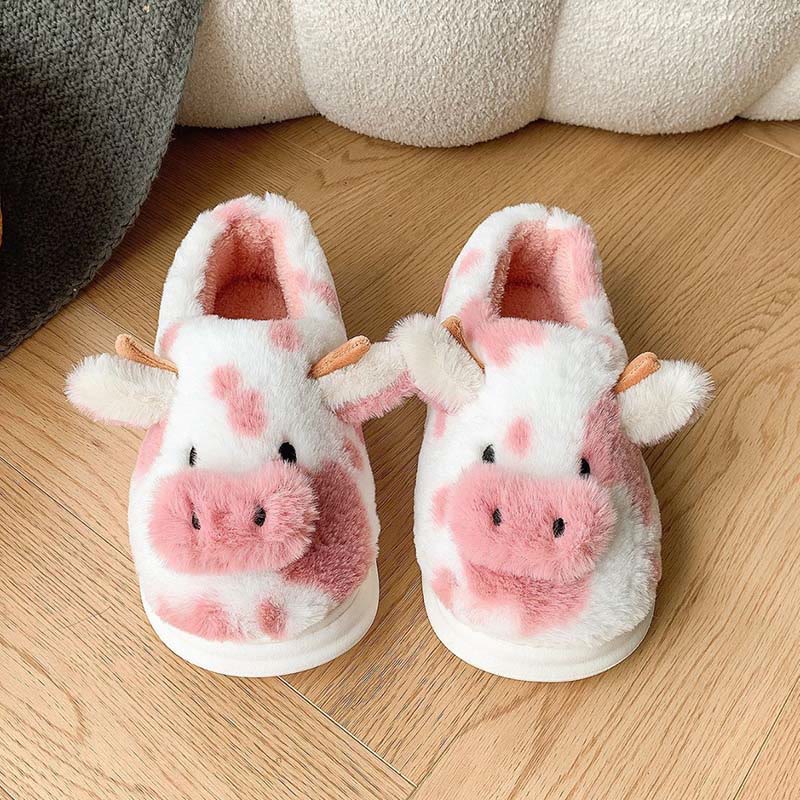 Plus Size Cartoon Cow Slippers - Pink - EU43-44(US9-10) - image 7