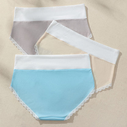 Mid-rise High Elastic Comfortable Lace Panty(3 Packs)