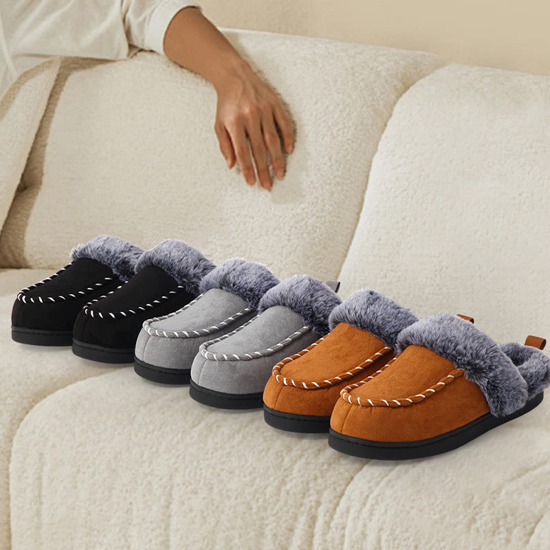 Plus Size Warm Lined Soft Floor Slippers - image 2