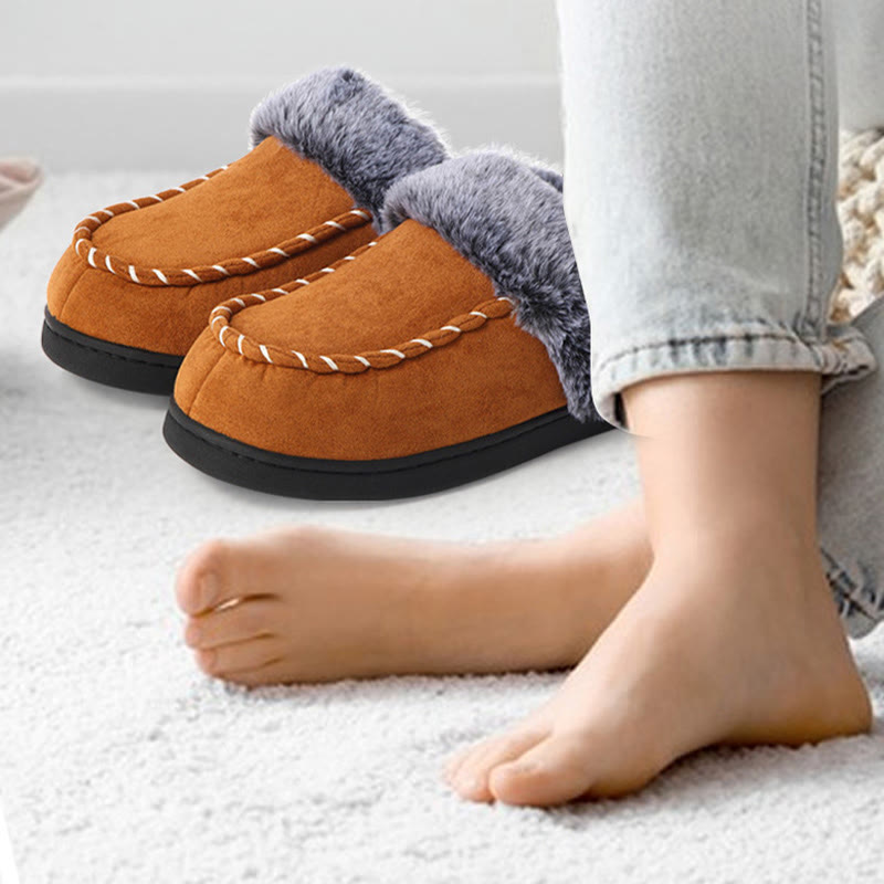 Plus Size Warm Lined Soft Floor Slippers - image 0
