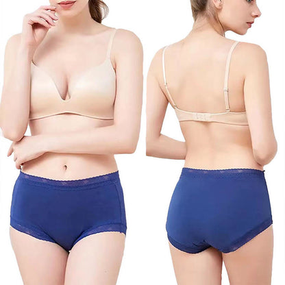 Plus Size Simple High Waist Cotton Panty(3 Packs)