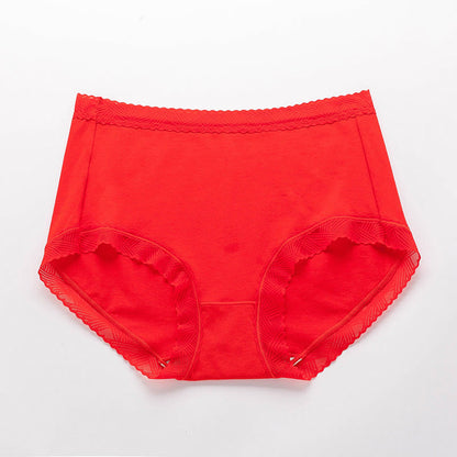 Plus Size Simple High Waist Cotton Panty(3 Packs)