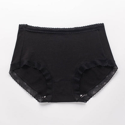 Plus Size Simple High Waist Cotton Panty(3 Packs)