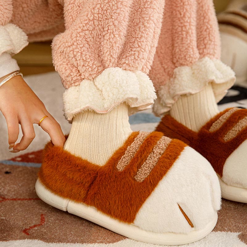 Plus Size Funny Animal Paw Novelty Slippers - image 4