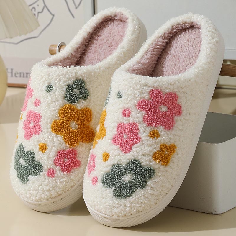 Plus Size Adorable vibrant blooms Slippers - Beige - EU43-44(US9-10) - image 5