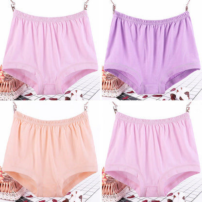Plus Size Floral Pure Cotton Panty(4 Packs)