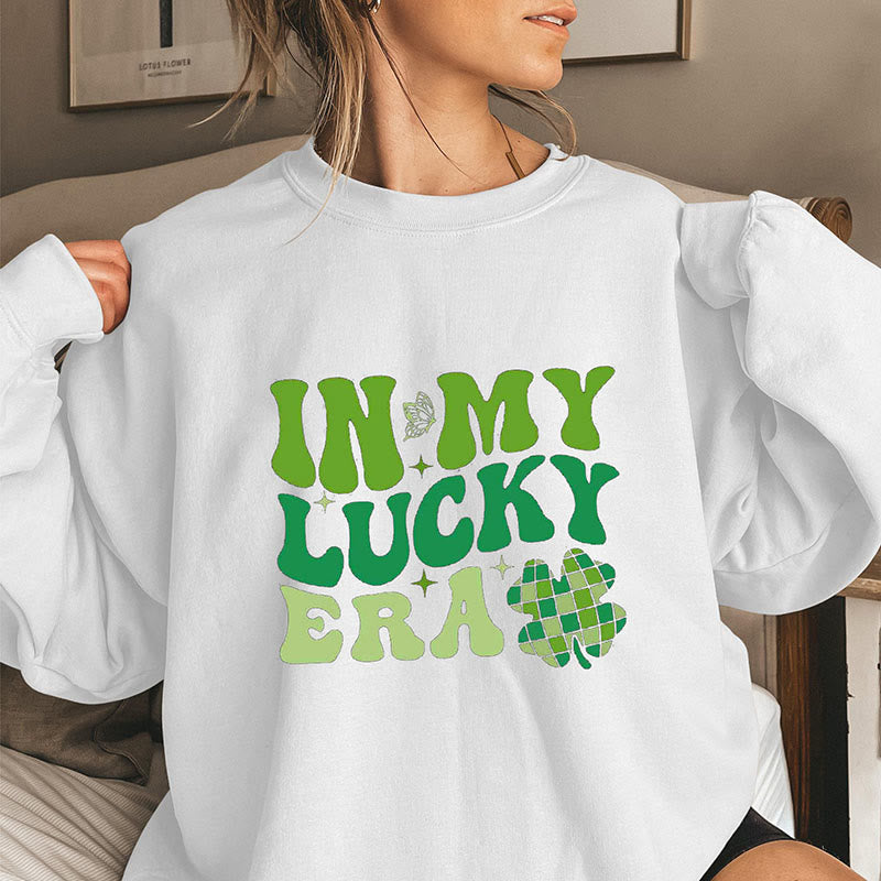Plus Size In My Lucky Era Sweatshirt - White - 3XL - image 4