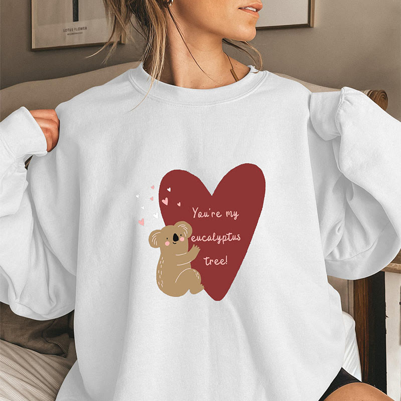 Plus Size Koala Bear Heart Sweatshirt - White - 3XL - image 3