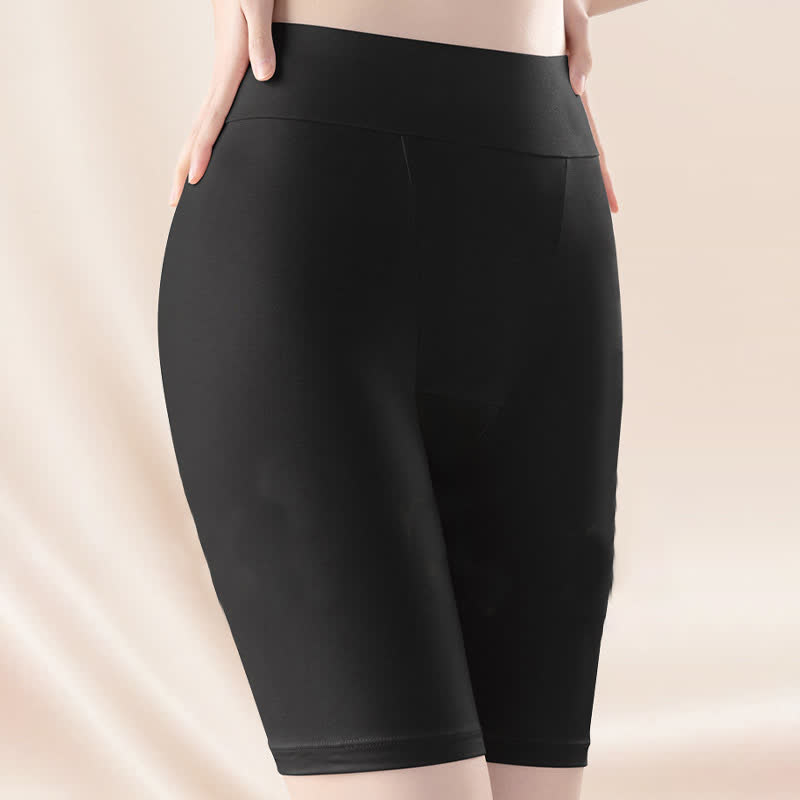 High Waist 2-in-1 Panty Safety Pant - Black - 4XL - image 0
