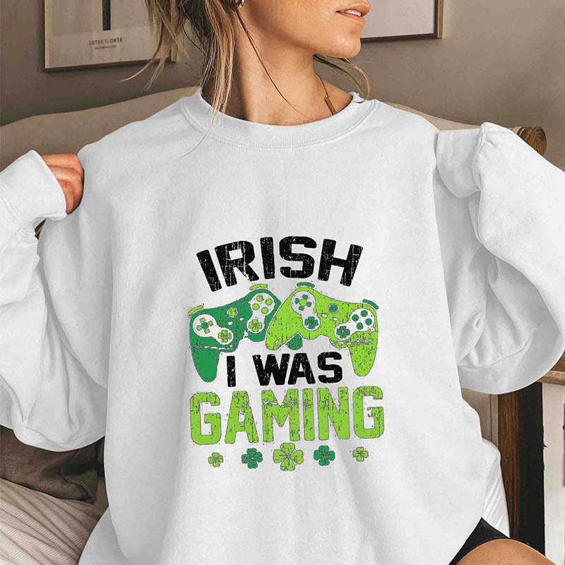 Plus Size I Was Gaming Sweatshirt - White - 3XL - image 3