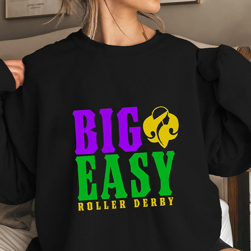 Plus Size Big Easy Roller Derby Sweatshirt - Black - 3XL - image 2