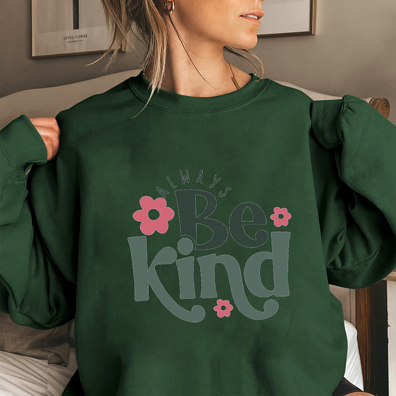 Plus Size Always Be Kind Sweatshirt - Dark Green - 3XL - image 4