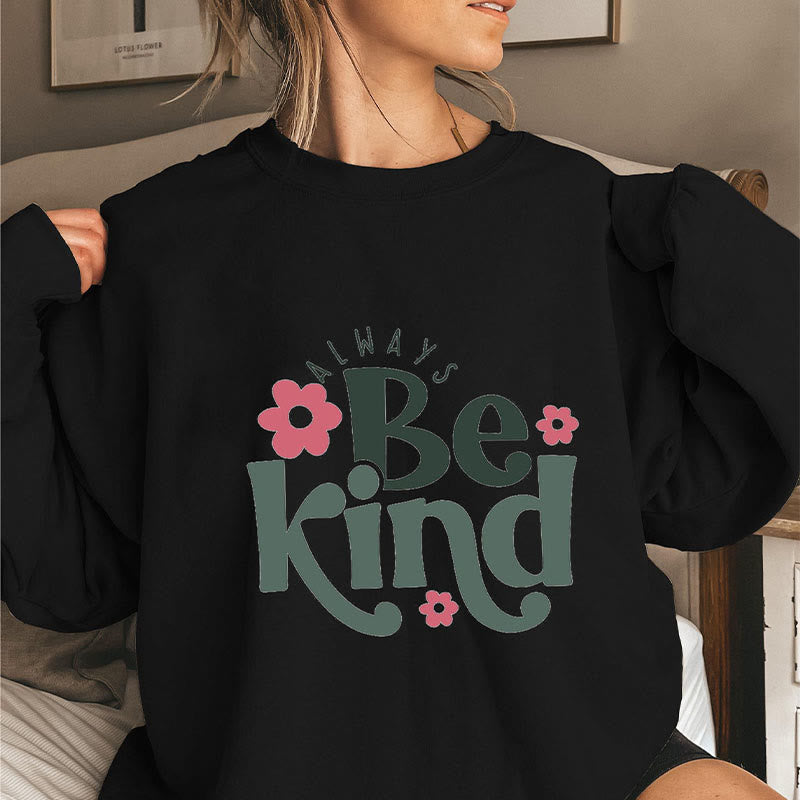 Plus Size Always Be Kind Sweatshirt - Black - 3XL - image 2