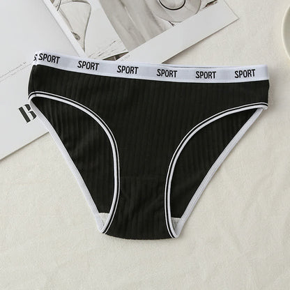 Plus Size Mid-Rise Cotton Breathable Panty(3 Packs)