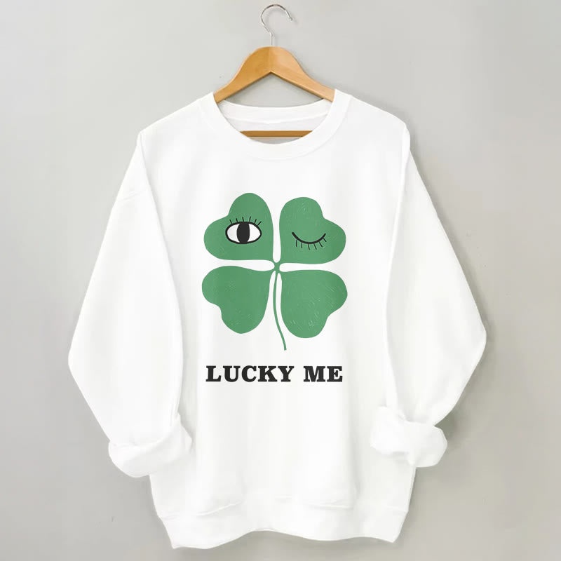 Plus Size Lucky Me Sweatshirt - White - 3XL - image 3