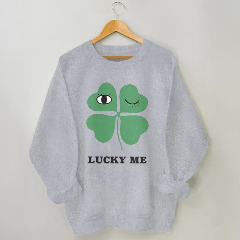 Plus Size Lucky Me Sweatshirt - Grey - 3XL - image 1