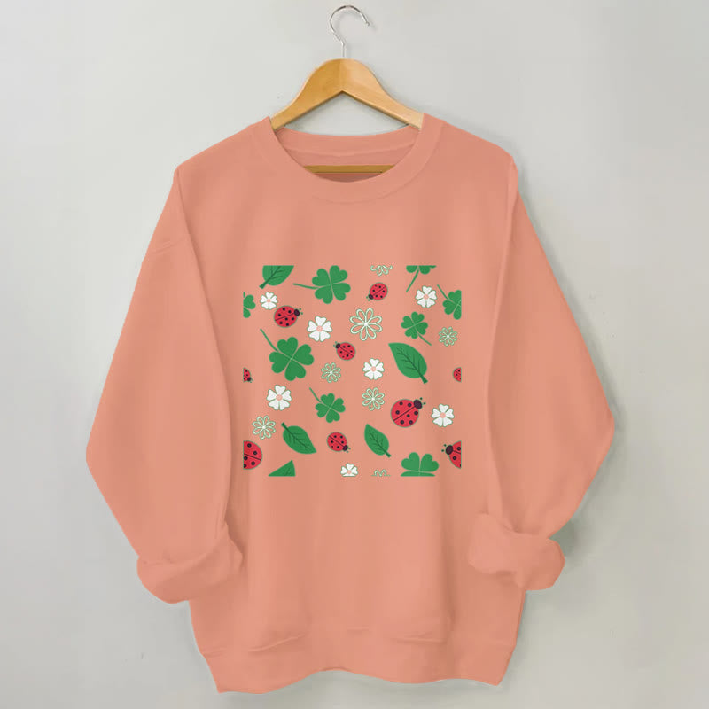 Plus Size Seven Spotted Ladybug Sweatshirt - Orange - 3XL - image 5