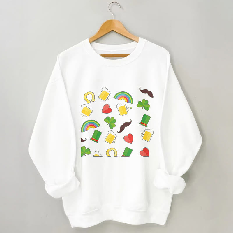 Plus Size Rainbow Beer Sweatshirt - White - 3XL - image 3
