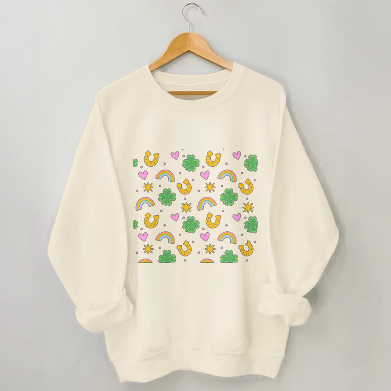 Plus Size Pink Heart Sweatshirt - Apricot - 3XL - image 0