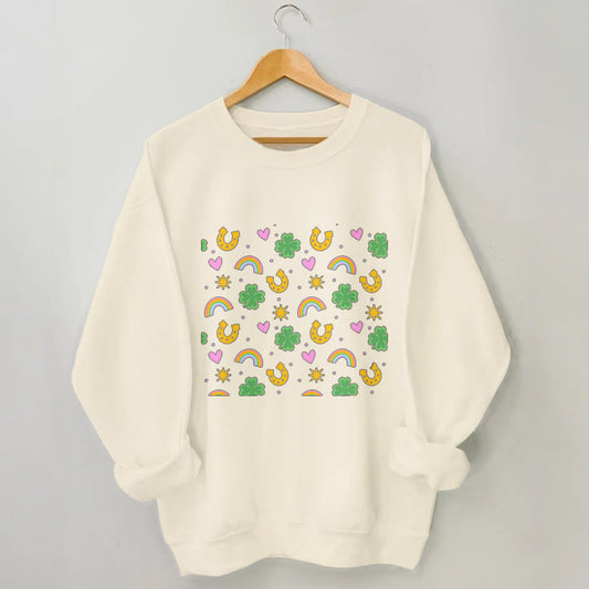 Plus Size Pink Heart Sweatshirt - Apricot - 3XL - image 1