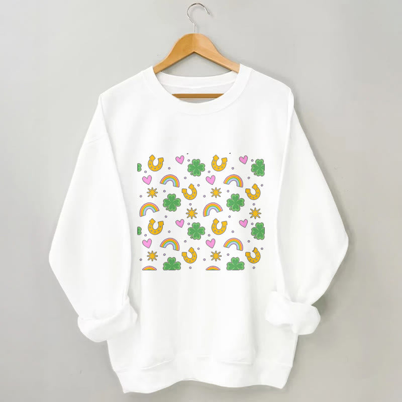 Plus Size Pink Heart Sweatshirt - White - 3XL - image 3