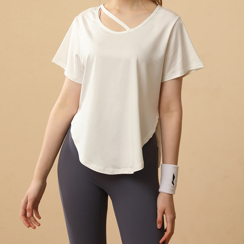 Plus Size Loose Breathable Quick Dry Yoga Short Sleeves - image 7