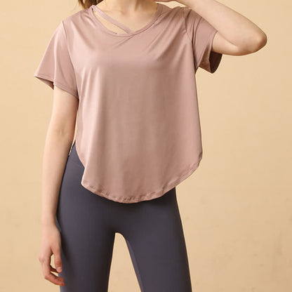Plus Size Loose Breathable Quick Dry Yoga Short Sleeves - image 1