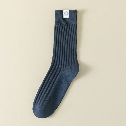 Plus Size French Casual Quarter Socks(5 Pairs) - Navy Blue - EU43-48(US9-13) - image 11