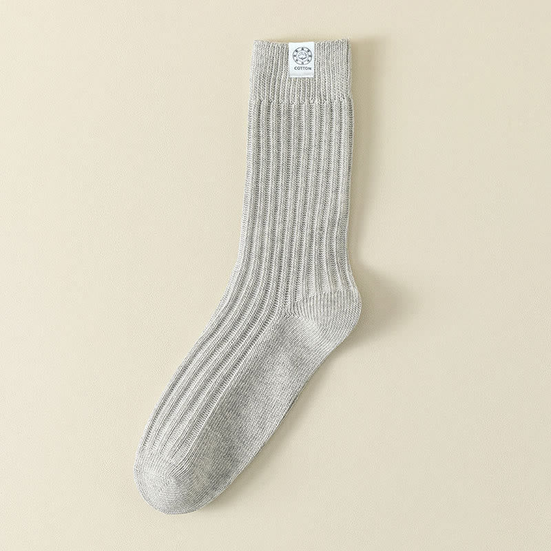Plus Size French Casual Quarter Socks(5 Pairs) - Light Gray - EU43-48(US9-13) - image 8