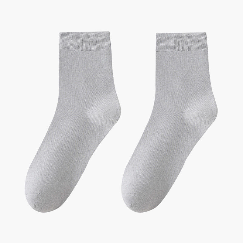 Skin Friendly Breathable Quarter Socks(8 Pairs) - Light Gray - EU42-48(US8.5-13) - image 7